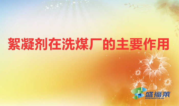 絮凝劑在洗煤廠的主要作用（洗煤專用絮凝劑）