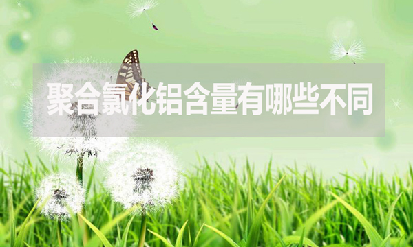 聚合氯化鋁含量有哪些不同？